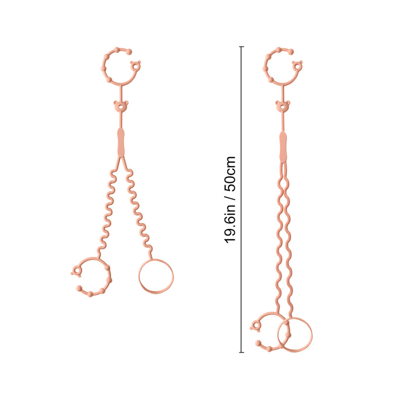 Nauja 1 vnt kūdikių čiulptuko grandinėlė su 2 spaustukais kūdikių buteliuko grandinėle, reguliuojama silikoninė čiulptuko grandinėlė, dantukai, žaisliniai vežimėlio priedai