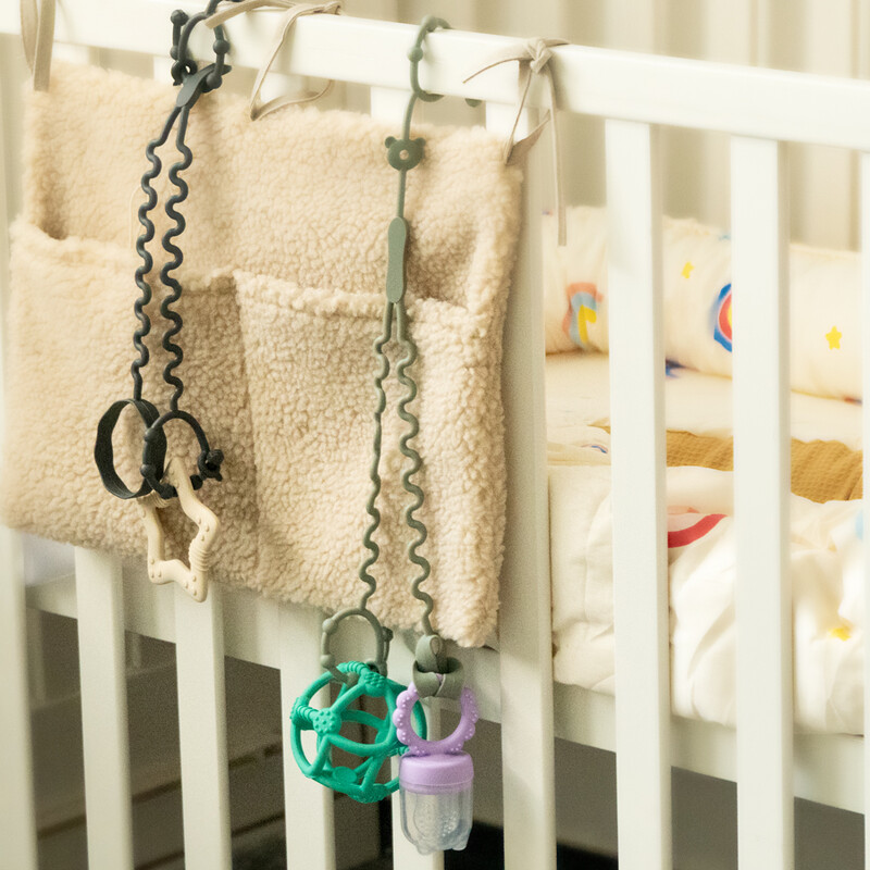 Nauja 1 vnt kūdikių čiulptuko grandinėlė su 2 spaustukais kūdikių buteliuko grandinėle, reguliuojama silikoninė čiulptuko grandinėlė, dantukai, žaisliniai vežimėlio priedai