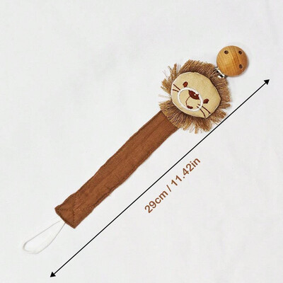 1GB zīdaiņu knupja saspraude, jaundzimušā kokvilnas koka dzīvnieku knupja ķēde, knupīšu knupīšu manekena turētājs videi draudzīgs materiāls