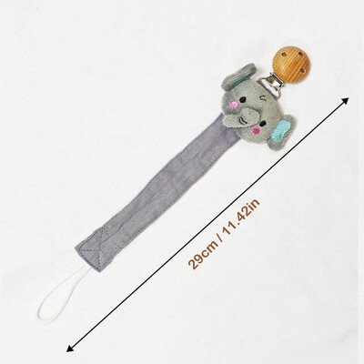 1GB zīdaiņu knupja saspraude, jaundzimušā kokvilnas koka dzīvnieku knupja ķēde, knupīšu knupīšu manekena turētājs videi draudzīgs materiāls