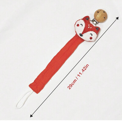 1GB zīdaiņu knupja saspraude, jaundzimušā kokvilnas koka dzīvnieku knupja ķēde, knupīšu knupīšu manekena turētājs videi draudzīgs materiāls