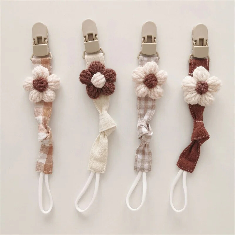 Kūdikių čiulptukas čiulptuko segtukai Gėlėti čiulptukai grandinėlė naujagimiui manekeno spenelių laikiklio laikiklis speneliai mažiems mergaitėms kūdikių dušo dovanos