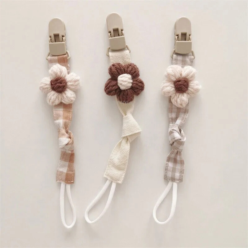 Kūdikių čiulptukas čiulptuko segtukai Gėlėti čiulptukai grandinėlė naujagimiui manekeno spenelių laikiklio laikiklis speneliai mažiems mergaitėms kūdikių dušo dovanos