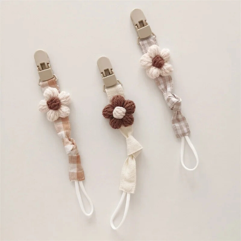 Kūdikių čiulptukas čiulptuko segtukai Gėlėti čiulptukai grandinėlė naujagimiui manekeno spenelių laikiklio laikiklis speneliai mažiems mergaitėms kūdikių dušo dovanos