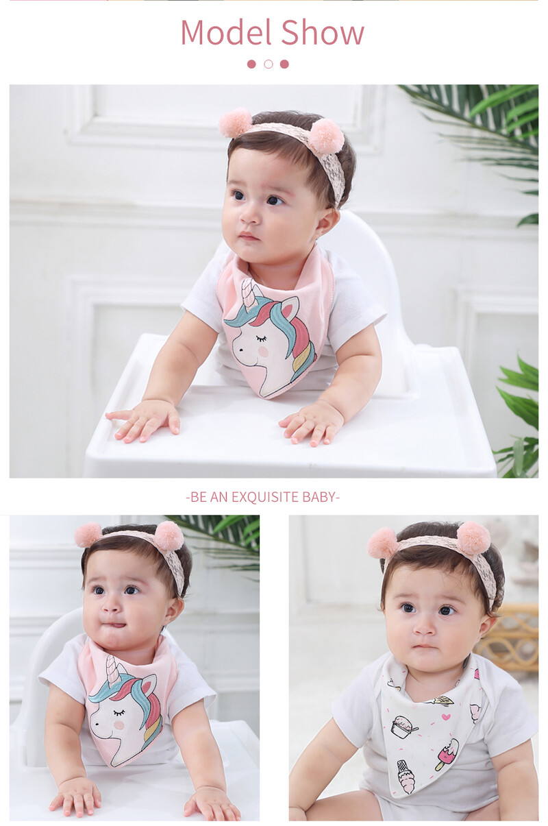 INSULAR Seilinukai Kūdikių Seilėtekiai Trikampiai Rankšluosčiai Vaikų Medvilninė Bandana Naujagimio Slabber Sugerianti Šaliko mygtukas Animacinis filmas 3 vnt./rinkinys