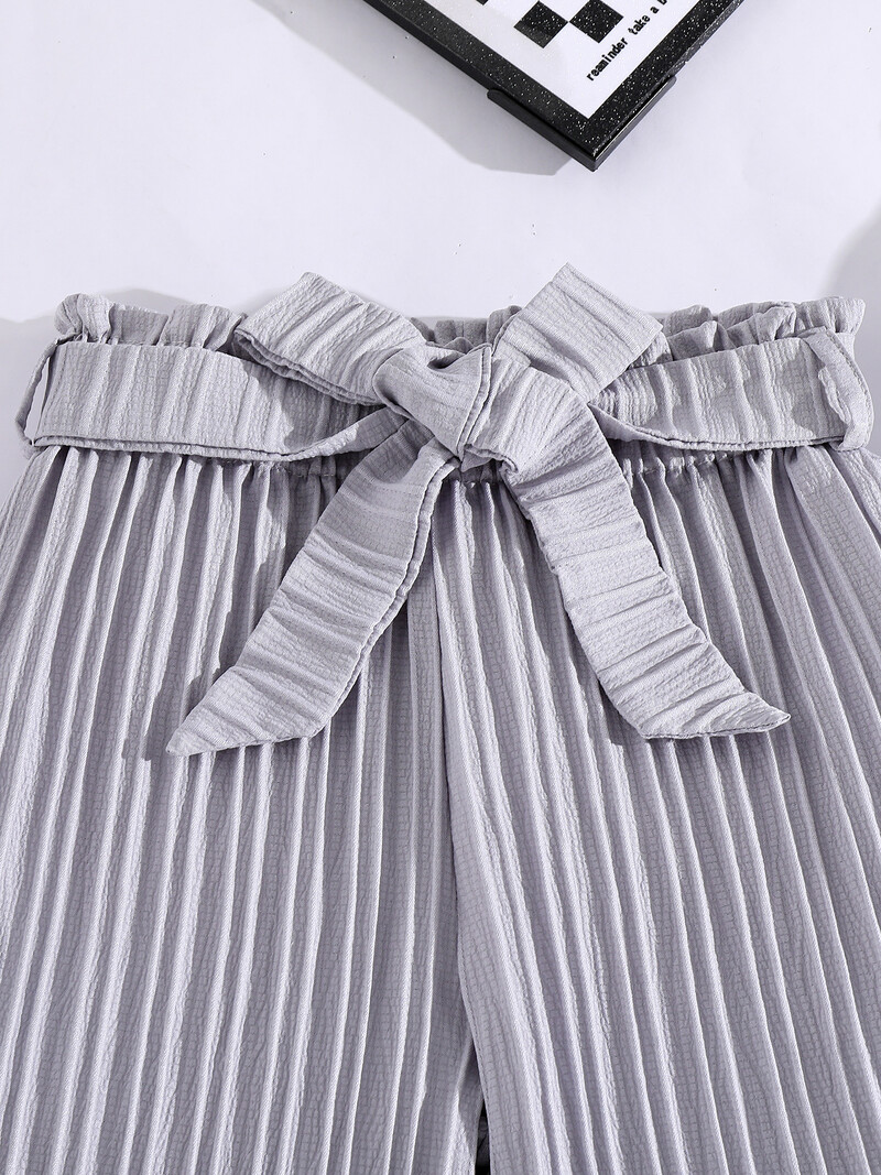 Pavasario ir rudens mergaičių mados duobutės laisvos tiesios kojos laisvos plačios laisvalaikio kelnės 2 vnt