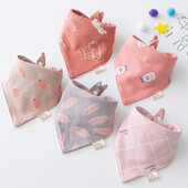 Jauni 5 gab./partija zīdaiņu priekšautiņi jaundzimušo barošanai, atraugas, audums, kokvilna, bērni, trīsstūrveida šalle, zobu griešana, siekalu dvielis, mīkstas bandānas priekšauti