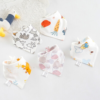 Jauni 5 gab./partija zīdaiņu priekšautiņi jaundzimušo barošanai, atraugas, audums, kokvilna, bērni, trīsstūrveida šalle, zobu griešana, siekalu dvielis, mīkstas bandānas priekšauti