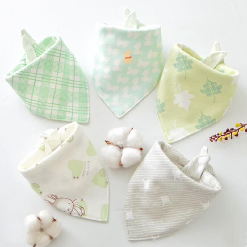 Jauni 5 gab./partija zīdaiņu priekšautiņi jaundzimušo barošanai, atraugas, audums, kokvilna, bērni, trīsstūrveida šalle, zobu griešana, siekalu dvielis, mīkstas bandānas priekšauti
