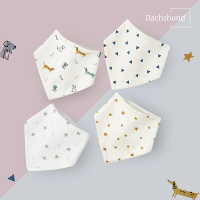 INSULAR zīdaiņu priekšautiņi, ūdensnecaurlaidīgi zīdaiņu siekalu dvieļi trīsstūra tipa bērniem, atraugas, piena dvielis, kokvilna, ādai draudzīgs, 4 gab.