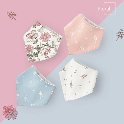 INSULAR zīdaiņu priekšautiņi, ūdensnecaurlaidīgi zīdaiņu siekalu dvieļi trīsstūra tipa bērniem, atraugas, piena dvielis, kokvilna, ādai draudzīgs, 4 gab.