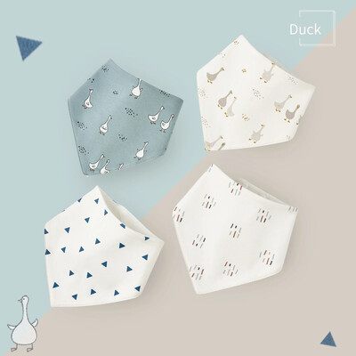 INSULAR zīdaiņu priekšautiņi, ūdensnecaurlaidīgi zīdaiņu siekalu dvieļi trīsstūra tipa bērniem, atraugas, piena dvielis, kokvilna, ādai draudzīgs, 4 gab.