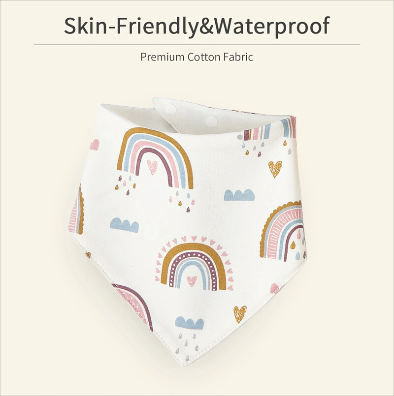 INSULAR zīdaiņu priekšautiņi, ūdensnecaurlaidīgi zīdaiņu siekalu dvieļi trīsstūra tipa bērniem, atraugas, piena dvielis, kokvilna, ādai draudzīgs, 4 gab.