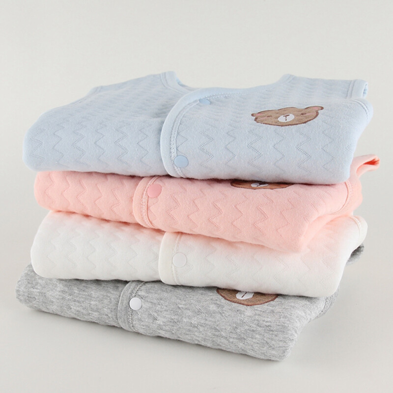 Pamut újszülött mellény őszi és téli lány mellény dzseki meleg puha gyerekmellény rajzfilm gyerekruhák 0-24 hónapos korig