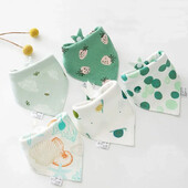 Bērnu priekšautiņi Kokvilna Bērnu barošanas priekšauts Trīsstūris Jauki zīdaiņu priekšautiņi Meitenes zēni Multfilma Barošana Šalle Priekšautiņu apkakles Priekšautiņu atraugas audums