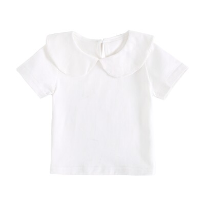 Sanlutoz Minkštos medvilnės mergaičių marškinėliai Mieli kūdikių viršūnės Drabužiai Balti naujagimio marškinėliai drabuziai Kasdieniai drabužiai