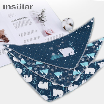 INSULAR Newly Baby Bibs 3pcs Baby Bandana Bib Cotton Babadores Детска кърпа за момчета и момичета Бебешки дрехи Аксесоари за бебета