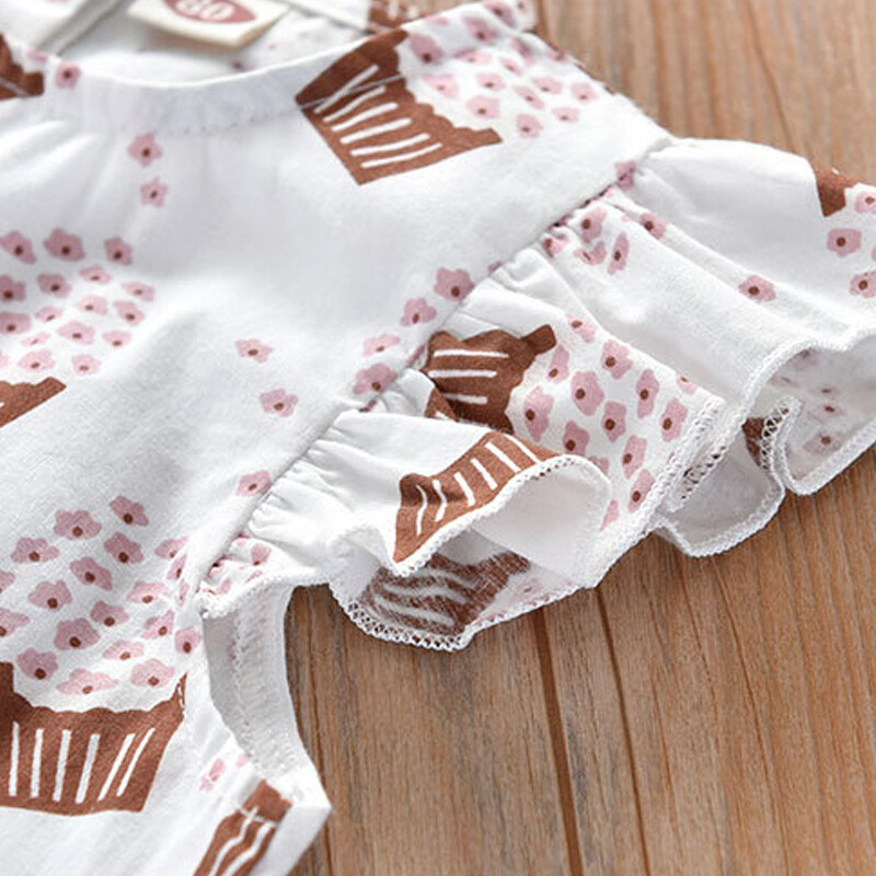 Humor Bear NAUJAS mergaičių drabužių rinkinys be rankovių, vasariniai ledai, marškinėliai + kelnės, 2 vnt., kostiumas, mažylis, vaikiški drabužiai