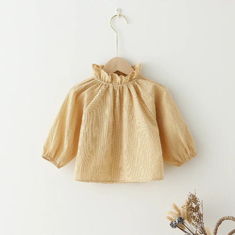 Mergaičių gėlėta palaidinė 0-2 metų pavasario rudens ilgomis rankovėmis medvilninė palaidinė mergaitėms marškinėliai vaikiški mergaičių naujagimių drabužėliai