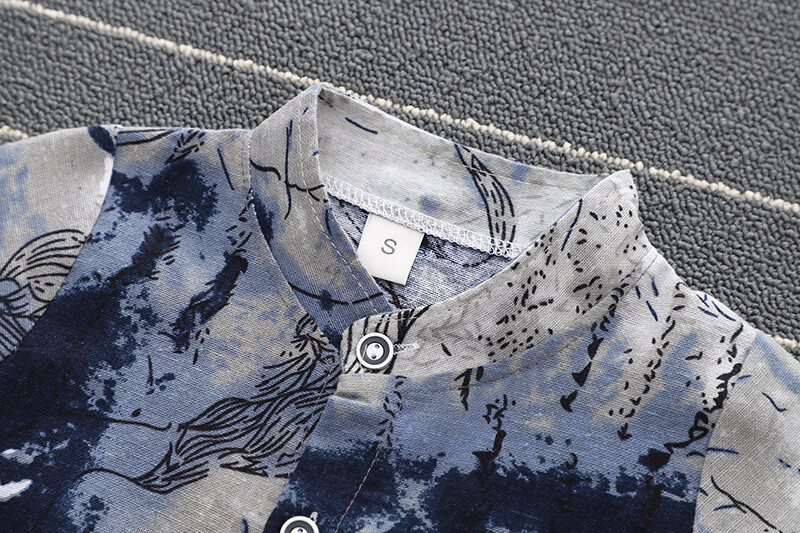 Χαριτωμένο βαμβακερό μωρό αγόρι με κοντομάνικο πουκάμισο Ρούχα κοστούμια Καλοκαιρινή μόδα παιδικά αγόρια Σετ ρούχων όμορφος