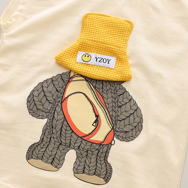 Nauji vasariniai kūdikių berniukų drabužiai, kostiumai vaikams animacinių filmų liemenės šortai, 2 vnt. / rinkiniai kūdikių apranga Mažylių laisvalaikio kostiumai, vaikiški sportiniai kostiumai