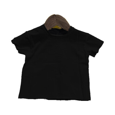 0-4 éves Kisgyermek Gyerek Baba Fiú Lány Ruhák Nyári Pamut póló Rövid ujjú egyszínű Vintage póló Gyerek felsők Csecsemők