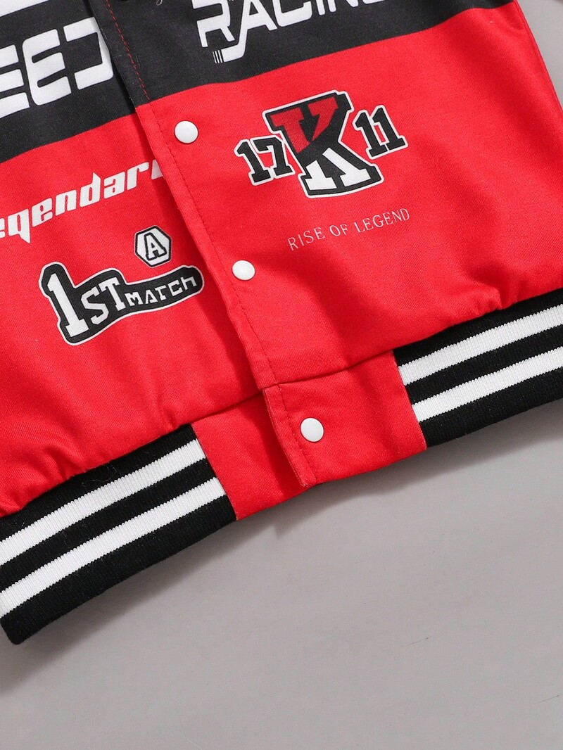 Pavasario ir rudens mažylių mados tendencijos gatvės laisvalaikio atostogų striukė kratinys su raidėmis margintas paltas