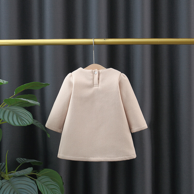 (6 mėnesių - 3 metų amžiaus) Naujas korėjietiško stiliaus paltas mergaitei rudeniui ir žiemai, vaikiški drabužiai ilgomis rankovėmis Sweet Bow