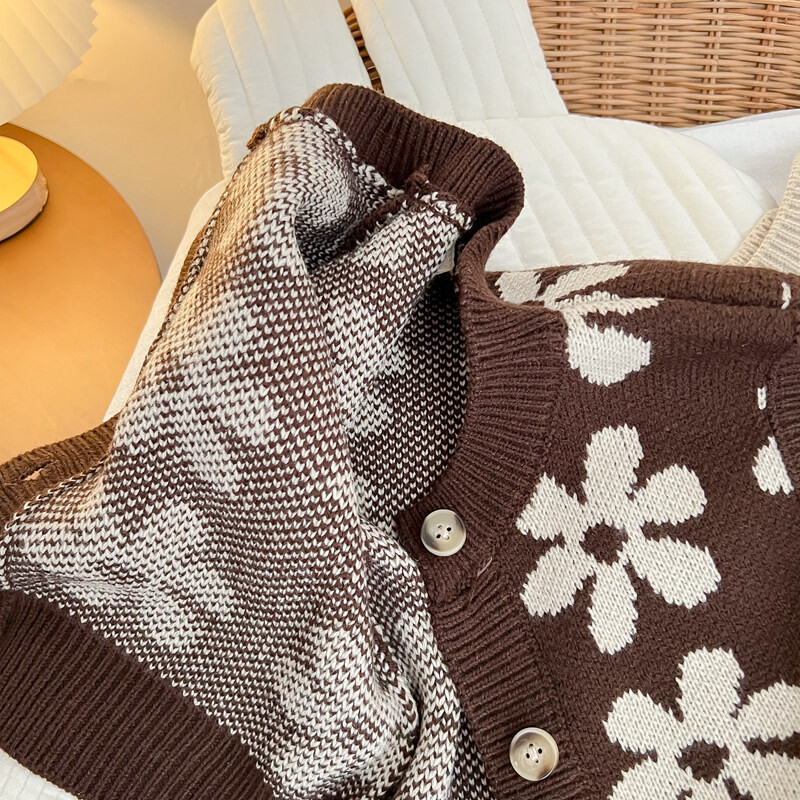 Őszi baba pulóver Vintage Kötött Gyerek Mellények Lányoknak Fiúk Mellény Gyerek Kardigán Kabát Csecsemők Ruházat Babaruhák