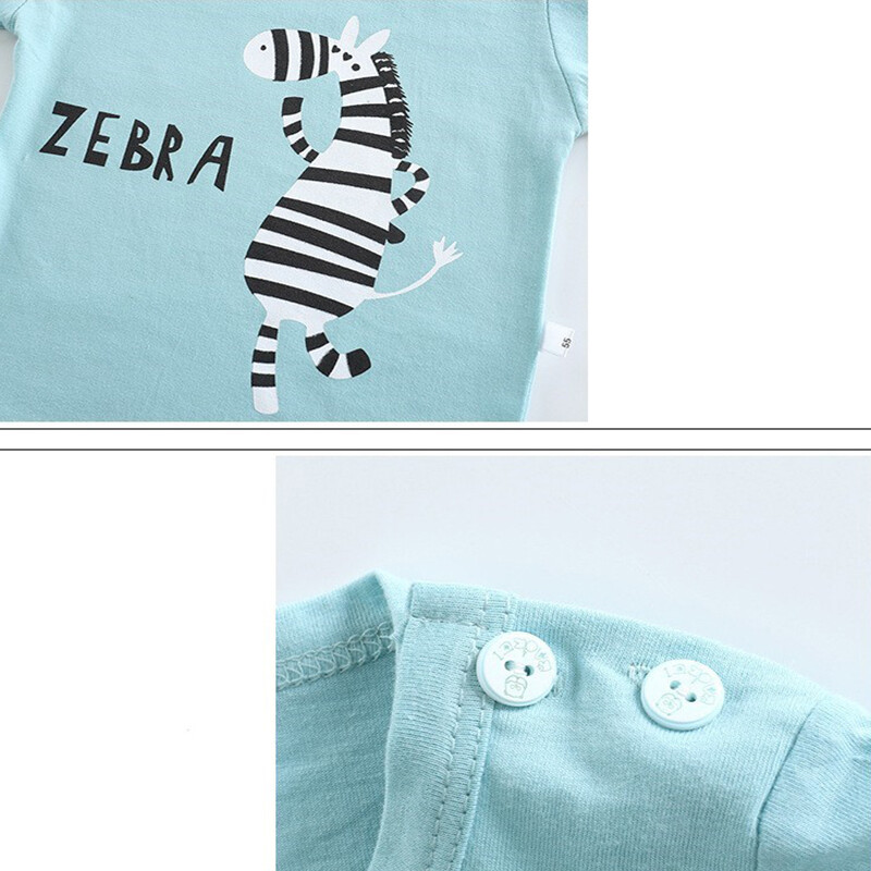 Marškinėliai + šortai 2 dalių drabužių rinkinys pižamos vasaros vaikams kūdikiams berniukams mergaitėms medvilninis laisvalaikio sportinis kostiumas animacinių filmų dinozaurų drabužių kostiumas