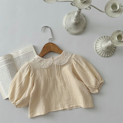 MILANCEL 2024 új őszi csecsemő csipke ing baba lányoknak aranyos vékony hosszú ujjú alsó ing tipegő virágos felsők