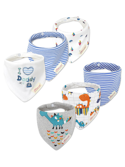 6 vnt Seilinukas kūdikių maitinimui iš medvilnės burnos vandens rankšluostis Dvisluoksnis minkštas Patogus reguliuojamo dydžio aksesuarai 0-3 Y