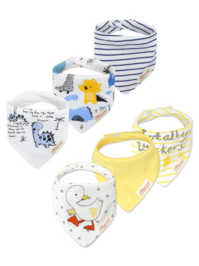 6 vnt Seilinukas kūdikių maitinimui iš medvilnės burnos vandens rankšluostis Dvisluoksnis minkštas Patogus reguliuojamo dydžio aksesuarai 0-3 Y