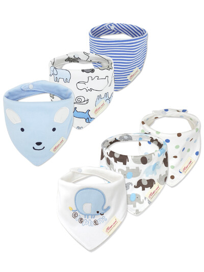 6 vnt Seilinukas kūdikių maitinimui iš medvilnės burnos vandens rankšluostis Dvisluoksnis minkštas Patogus reguliuojamo dydžio aksesuarai 0-3 Y