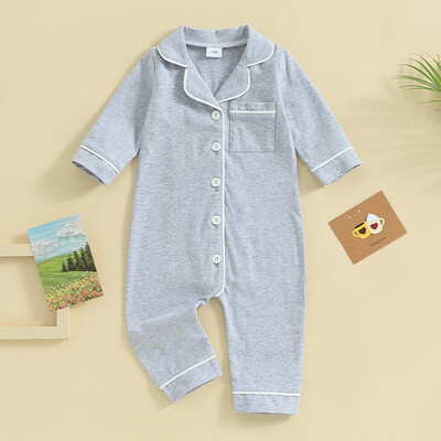 Mergaičių berniuko pižama, užsegama 1-os dalies pižama, raudona kalėdinė Pjs naujagimių ligoninės drabužiai