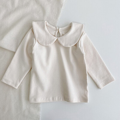 2024 m. naujojo rudens korėjietiško stiliaus naujagimių marškinėliai, vaikiški drabužiai ilgomis rankovėmis medvilniniai spaudiniai kūdikių megztiniai kūdikiams