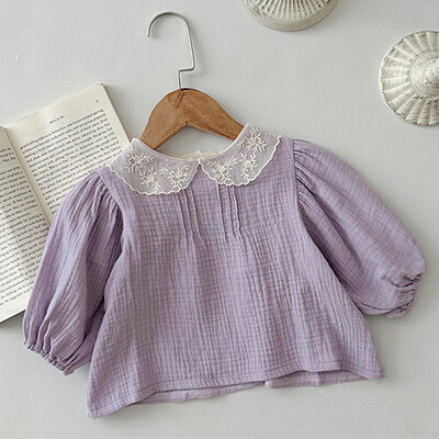 2024 m. naujojo rudens korėjietiško stiliaus naujagimių marškinėliai, vaikiški drabužiai ilgomis rankovėmis medvilniniai spaudiniai kūdikių megztiniai kūdikiams