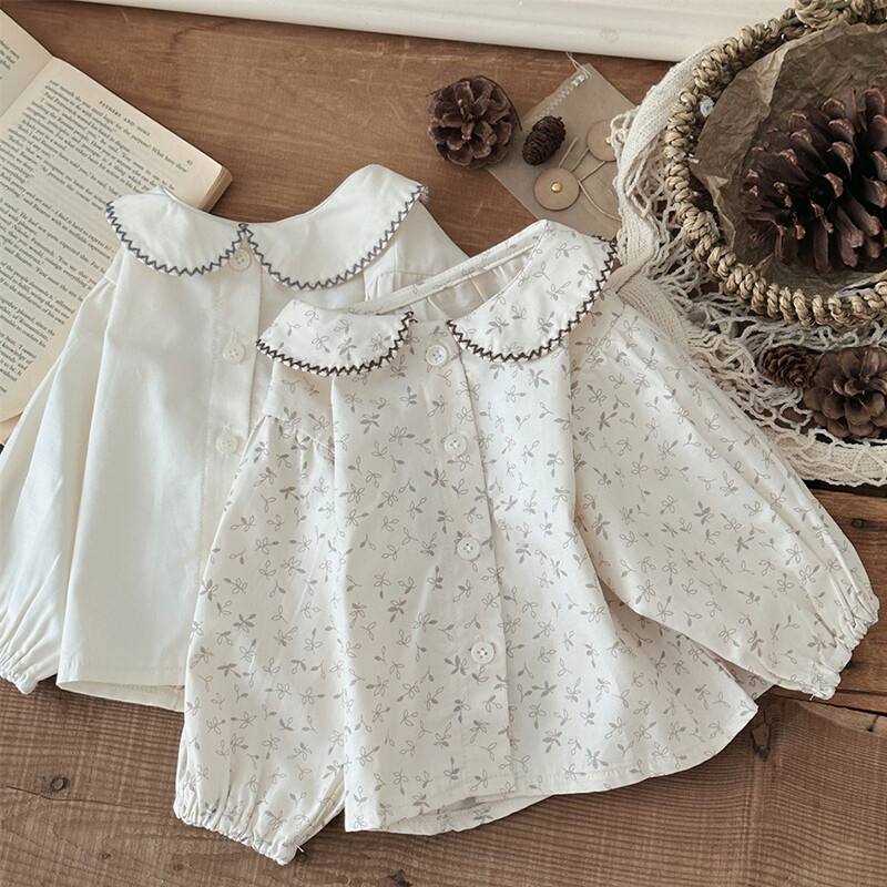 2024 m. naujojo rudens korėjietiško stiliaus naujagimių marškinėliai, vaikiški drabužiai ilgomis rankovėmis medvilniniai spaudiniai kūdikių megztiniai kūdikiams