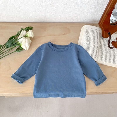 Rūbai kūdikiams Mažiems berniukams Medvilniniai ilgomis rankovėmis marškinėliai Pavasario rudens apranga Mergaitei Kūdikiui Tvirtas apatinis marškinėliai Vaikiški marškinėliai dryžuoti marškinėliai