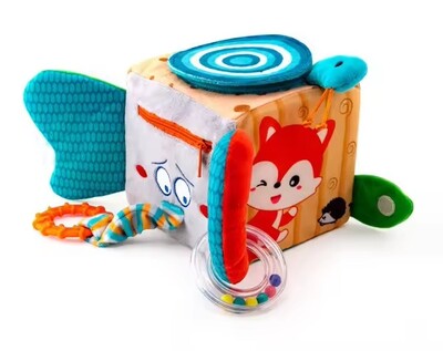 Ankstyvasis mokomasis minkšto audinio kubas kūdikių audiniams, veikla, peizažas, audinio blokas kūdikiui 0 12 mėnesių Barškučiai Mobilieji Muzikiniai žaislai