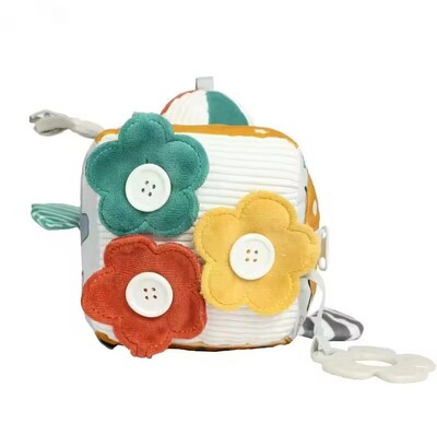 Ankstyvasis mokomasis minkšto audinio kubas kūdikių audiniams, veikla, peizažas, audinio blokas kūdikiui 0 12 mėnesių Barškučiai Mobilieji Muzikiniai žaislai