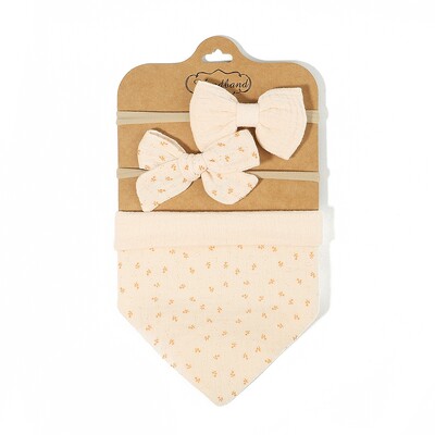 3 vnt./rinkinys Muslino medvilninis seilinukas naujagimiui lankeliai galvos apdangalas trikampio spaudinio seilių pavidalo rankšluostis kūdikiui berniukui mergaitei maitinantis audinys dušo dovanos