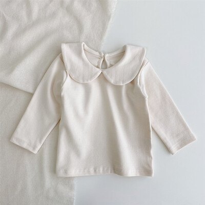 Μακρυμάνικο μπλουζάκι για κοριτσάκι 2024 Βρεφικό καρό λουλουδάτο μπλουζάκι για βρεφικά ρούχα Κορίτσια πουκάμισο με κάτω φθινόπωρο