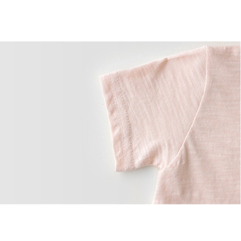 Puha, kényelmes rövid ujjú ing fiúknak lányoknak egyszínű póló nyári csecsemő újszülött felsők gyermek felsőruházat