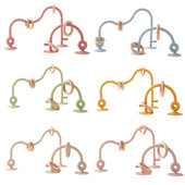 Kūdikių žaislas, silikonas, mokomieji žaislai kūdikiams Montessori žaislų dantukų dygimo takelis, labirintas medinis kalnelių karoliukas, kūdikių aksesuaras