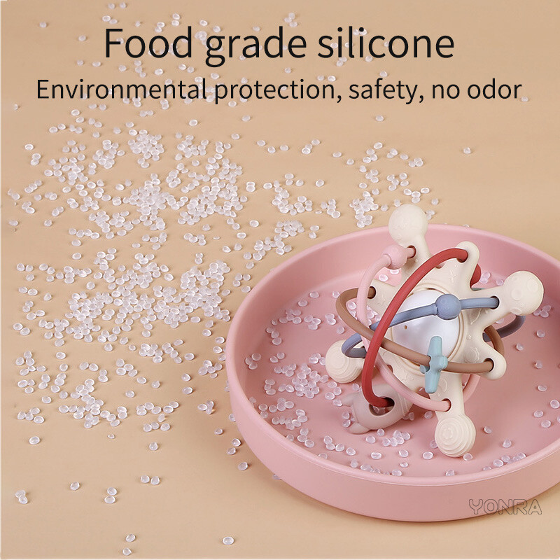 Barškučiai ir sensoriniai dantukai Lovos varpelis Silikonas Montessori Kamuolys Naujagimio Žaislai Vaikų Vaikų Dovanų Vystymo Žaidimai 0 36 mėn.