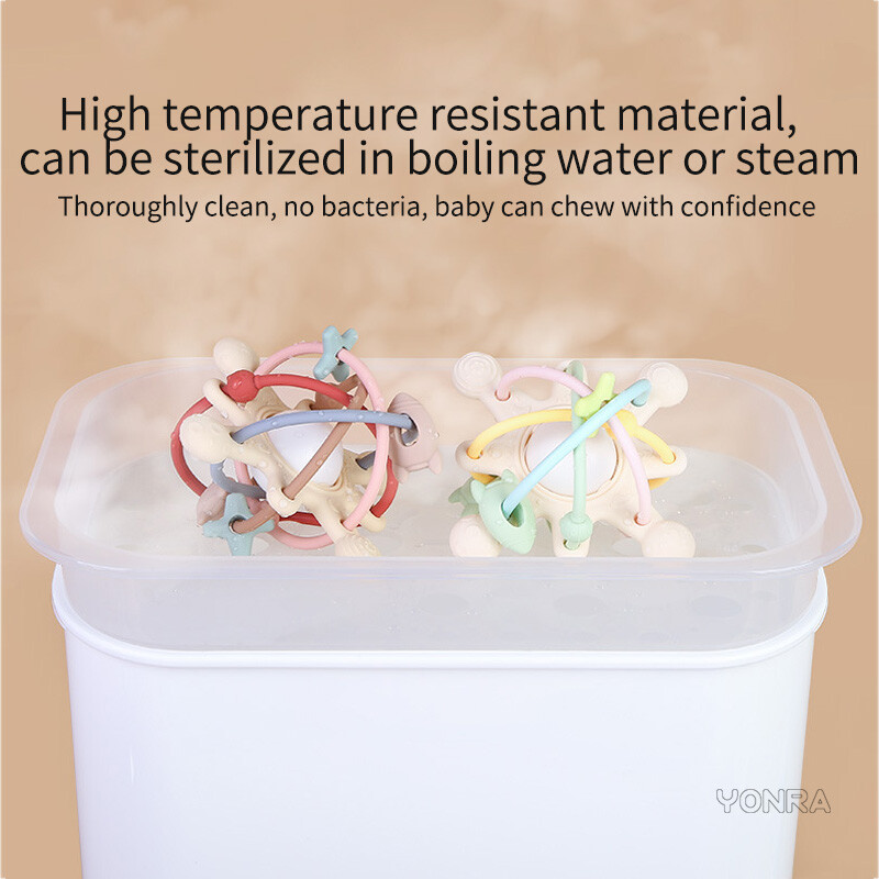 Barškučiai ir sensoriniai dantukai Lovos varpelis Silikonas Montessori Kamuolys Naujagimio Žaislai Vaikų Vaikų Dovanų Vystymo Žaidimai 0 36 mėn.