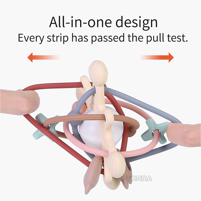 Barškučiai ir sensoriniai dantukai Lovos varpelis Silikonas Montessori Kamuolys Naujagimio Žaislai Vaikų Vaikų Dovanų Vystymo Žaidimai 0 36 mėn.