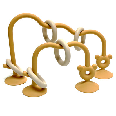 Kūdikių dėlionė vyniojami karoliukai žaislai silikono šlifavimo vaizdiniai žaislai vaikams gali graužti ankstyvasis ugdymas vyniojami karoliukai čiulpti žaislai