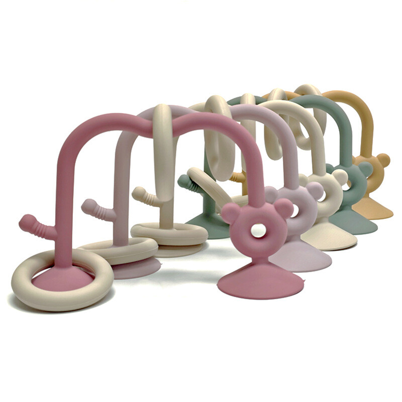 Kūdikių dėlionė vyniojami karoliukai žaislai silikono šlifavimo vaizdiniai žaislai vaikams gali graužti ankstyvasis ugdymas vyniojami karoliukai čiulpti žaislai